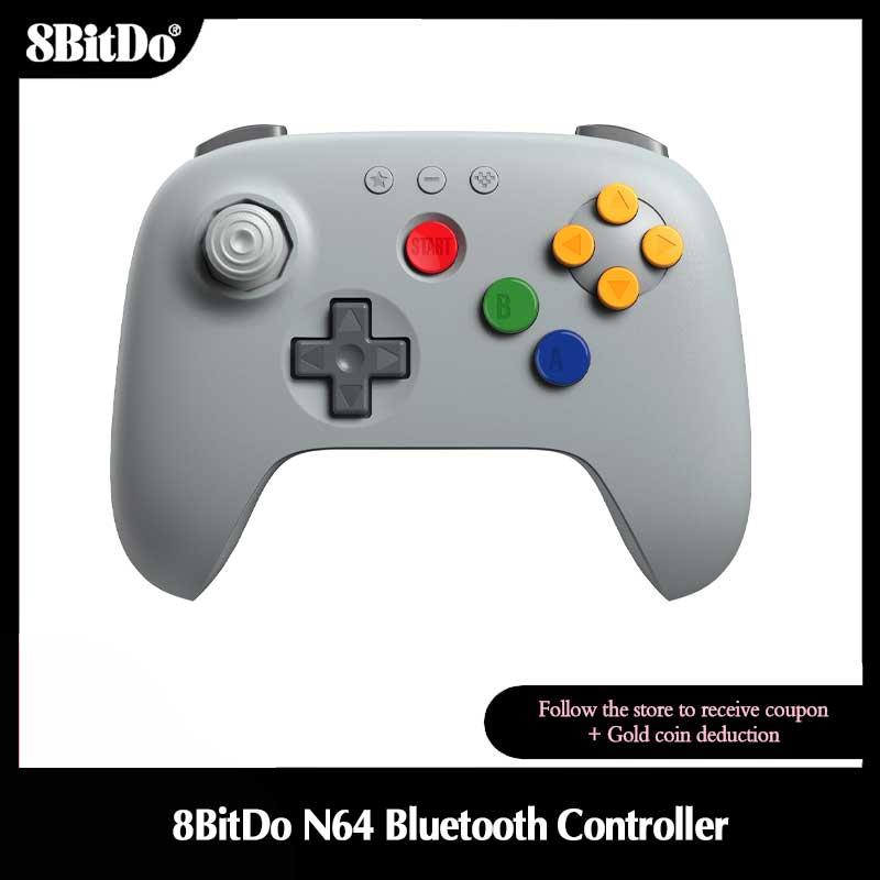 Board Game Android - 8BitDo Gri N64 Bluetooth Kontrol Cihazı,